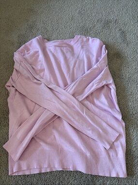 twik Pastel Lavender-Pink Crewneck Sweater